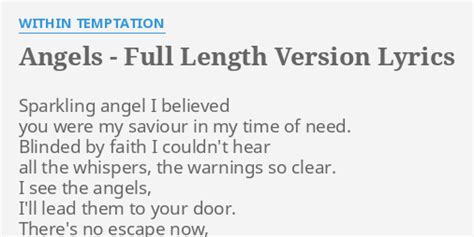 angels lyrics|within temptation angels lyrics.